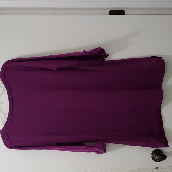 Soft and Comfortable Womens 3/4 Sleeve Mediumweight Denim & Co Tunic Sweater - Picture 5 of 9